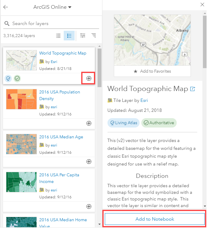 Add to Notebook button Add to Notebook button